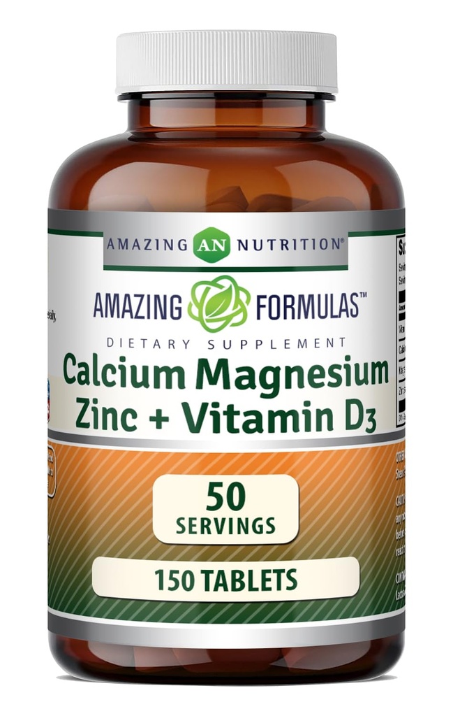 Verbazingwekkende formules Calcium Magnesium Zink + D3 Supplement 
