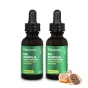 Organika Bee Propolis Tinctuur 1 oz x 2 Pack: Clean en Vegan Propolis Extract voor Immune Defenses, Keel, en Adem - vrij van gluten, GGO, & kunstmatige smaken - 20 dagen Prop druppels aanbod