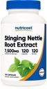 Nutricost Stinging Nettle Root Extract 7500mg Equivalent, 120 Capsules - Vegetarisch Friendly, Non-GMO, Glutenvrij