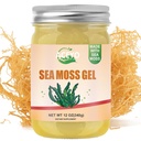 ACEYO (12 OZ Organic Sea Moss Gel Raw Vegan Natural Irish Seamoss Gel for Women Mannen 102 Vitaminen en Mineralen Wild Geoogst Origineel Gearomatiseerde Niet-GMO