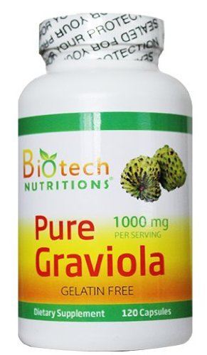 Pure Graviola Annona Muricata, 1000 mg Serving, 120 plantaardige capsules