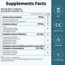 Probiotica Vrouwen Mannen Gut Health: Digestief Health Immune Support Bloating Relief Shelf Stable Strains 35B CFUs per Capsule Complex met Prebiotica Postbiotica Quercetine & Curcumine Dieetsupplement