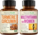 Kurkuma Curcumine met Black Pepper Extract & Multivitamine voor vrouwen