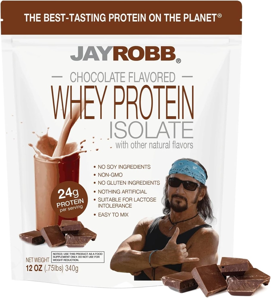 JAY ROBB Whey Choc Proteine Isolaat, 12 OZ