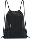 WANDF Trekkoord Rugzak Sportgym Sackpack met Mesh Pockets Waterbestendig String Bag voor vrouwen Mannen(zwart)
