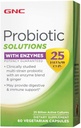 GNC Probiotic Solutions with Enzymes, Biedt Digestieve en Immune Support, 25 miljard CFUs, 60 Vegetarian Capsules, 60 Servings