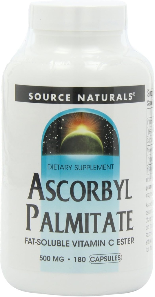 Bron Naturals Ascorbyl Palmitate 500mg, 180 Capsules (verpakking van 2)
