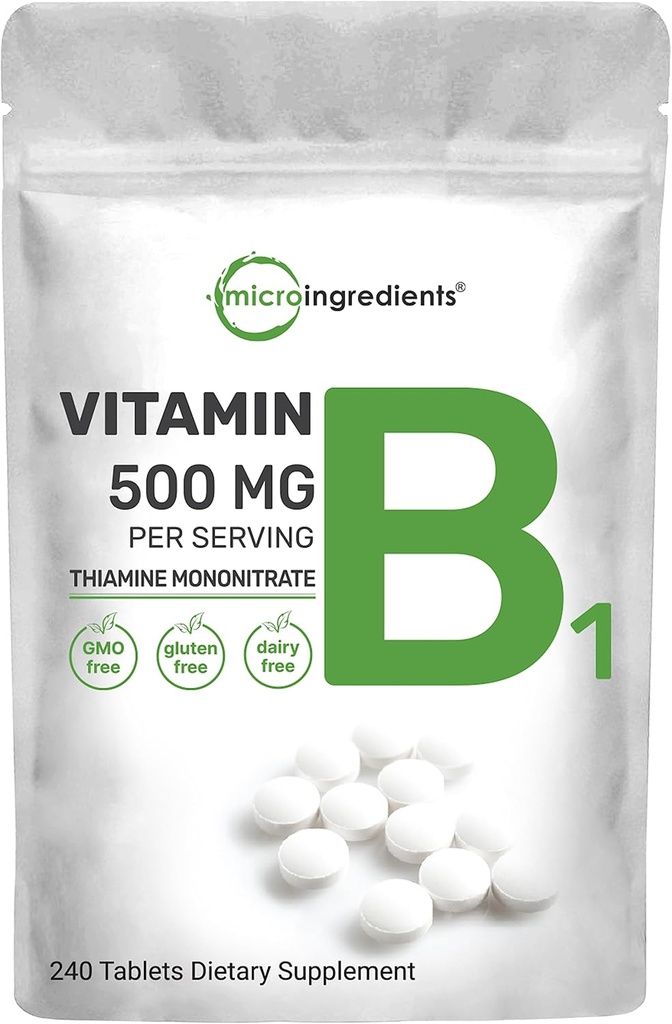 Micro Ingrediënten Vitamine B1 500mg Per Serving, 240 Tablets 