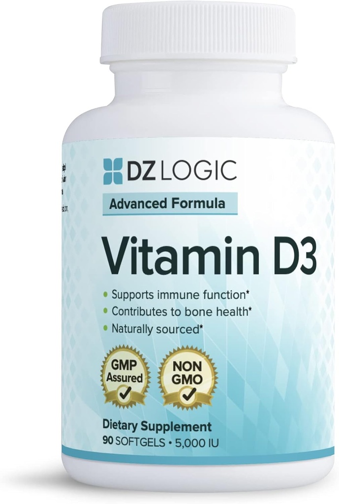Dr. Dzugan's Advanced Vitamin D3 Formula:: Non-GMO, Glutenvrij, GMP Gecertificeerd:: 90 Softgels 5.000IE::: Immuunfunctie, Bone Health
