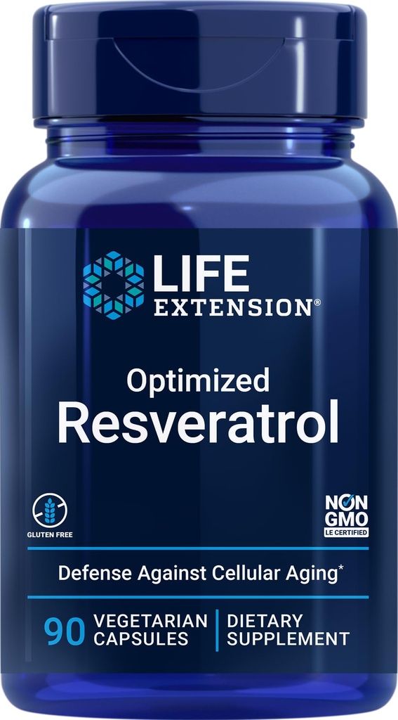 Levensverlenging Geoptimaliseerde Resveratrol, 90 Vegetarische Capsules