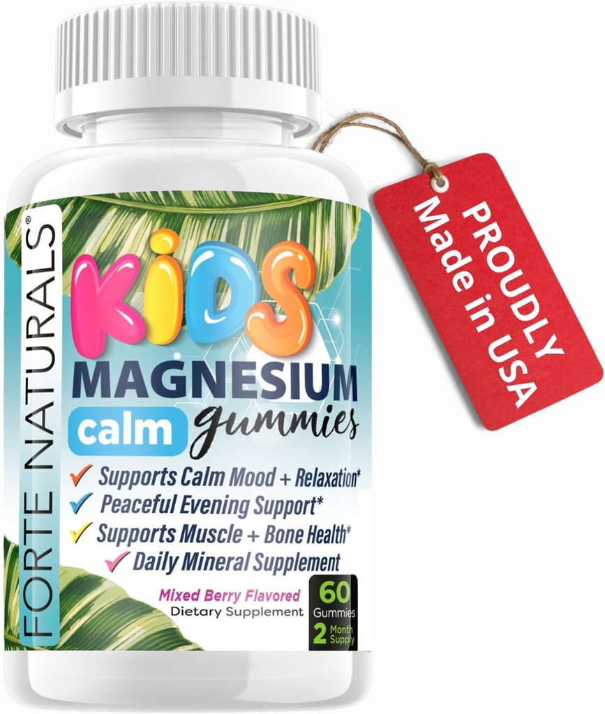 Kinderen Magnesium Kalm Gummies voor Slaap, voor Bedtijd, 60 Graaf Supplementen Made in The USA