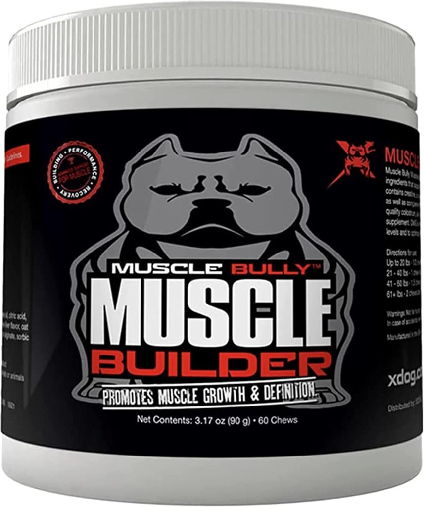 Muscle Builder for Dogs - Combineert klinisch bewezen spieropbouw ingrediënten die spiergroei, grootte, definitie en duurzaamheid ondersteunen. Ultimate Canine Muscle Building Supplement.