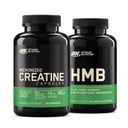 Optimale voeding Ongearomatiseerde Creatine Monohydraat 100 Capsules Gebundeld met Optimum Nutirtion HMB 90 Capsules