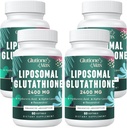 8-in-1 Liposomale Glutathion 2400 MG, hoge absorptie Antioxidant Formule 