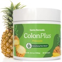 Santo Remedio Colon Plus, Colon Cleanser, Dieet Psyllium Husk Fiber en Probiotica Supplement, 30 porties, Ananas smaak