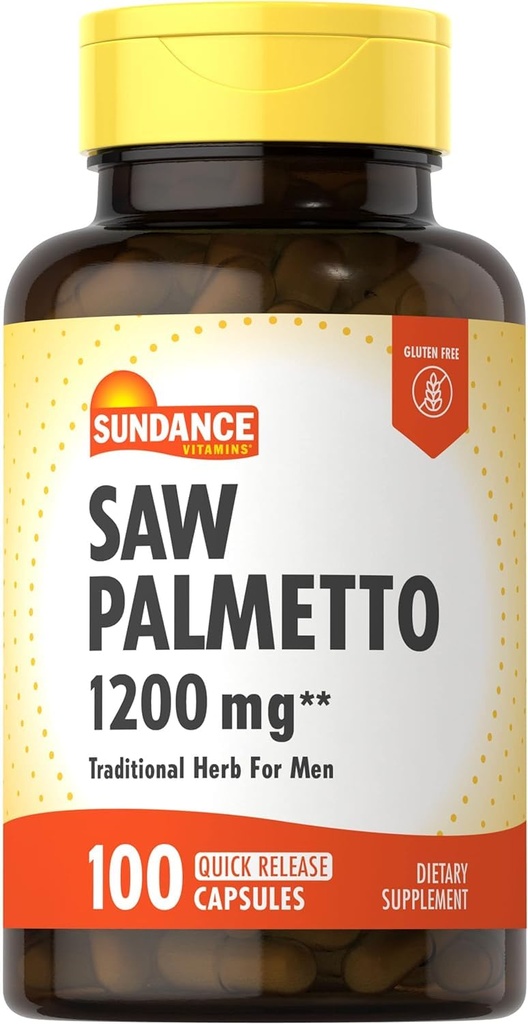 Sundance Vitaminen Saw Palmetto 1200 mg - 100 Capsules, Verpakking van 2