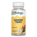 SOLARAY Ginger Trips Reishulp Root Extract Gezonde Digestieve Ondersteuning w/Honey, Stevia & Molasses 60 Kauwtabletten