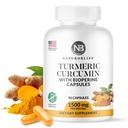 NaturoBliss Kurkuma Curcumin met BioPerine 1500mg - Niet GGO - Glutenvrij - 90 Capsules