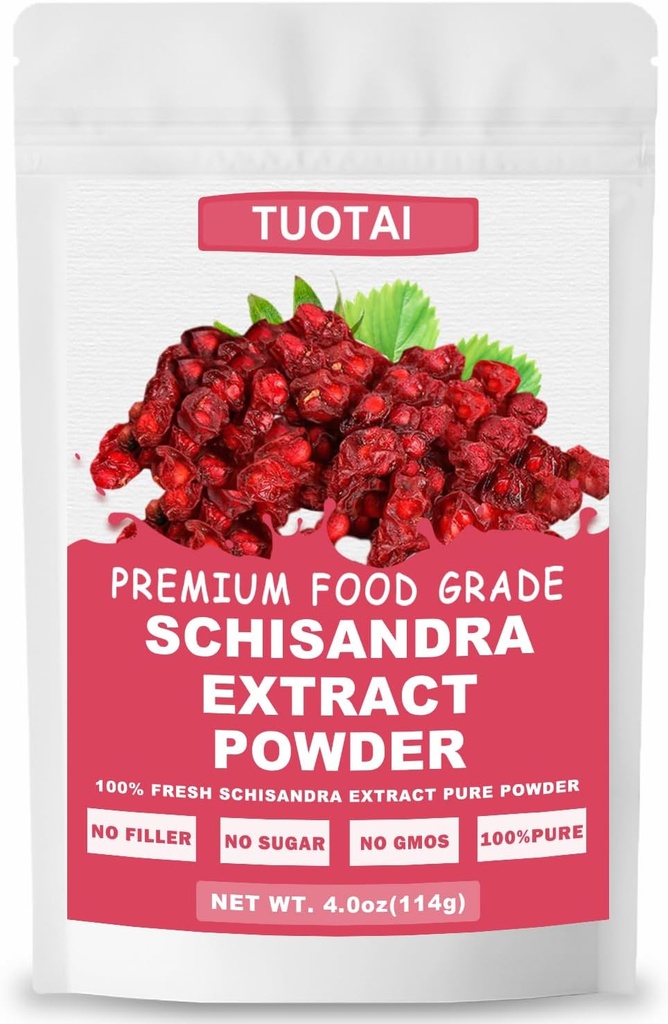 Premium Schisandra Extract 10:1 Poeder, 100% natuurlijk poeder, Geen GGO, Geen additieven, Veganistisch