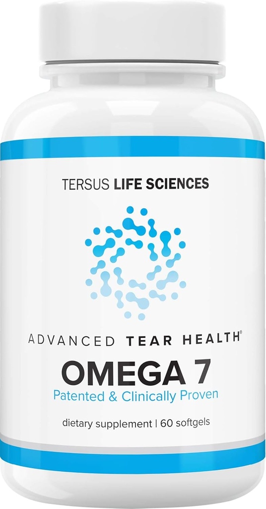 Cardia 7: Tear Health - 60 Count - Advanced Dry Eye - Omega7 Natural - Assists with Dry Eye, Tear Quality and Soothes Irritation