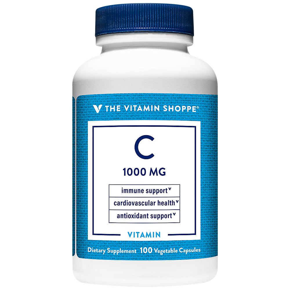 De vitamine Shoppe C-1000 1000MG, Antioxidant die Immune & Cardiovasculaire Gezondheid ondersteunt (100 capsules)