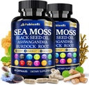 (2 Pack) Biologische Sea Moss Capsules - Bevat seamoss Black Seed Oil ashwagandha Burdock Root Gember & Essentiële Vitaminen - Superfood voor Immune Boost, Digestieve Gezondheid en algemene wellness