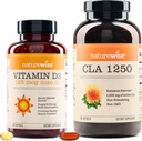 NatureWise Vitamin D3 5000iu (125 mcg) 1 Year Supply CLA 1250 Natural Oefening Enhancement