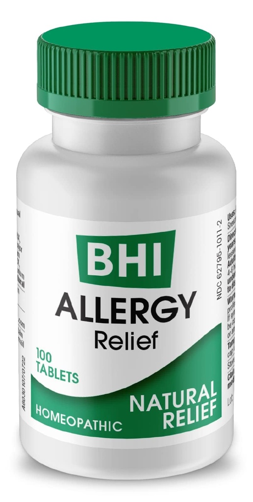 MediNatura BHI Allergie Relief Multi-Symptoom Natuurlijke Safe Relief van Runny Neus niezen jeukende ogen & Congestie 15 Gericht Homeopathische Actieve Ingrediënten Help Kalmeren Ongemak - 100 tabletten