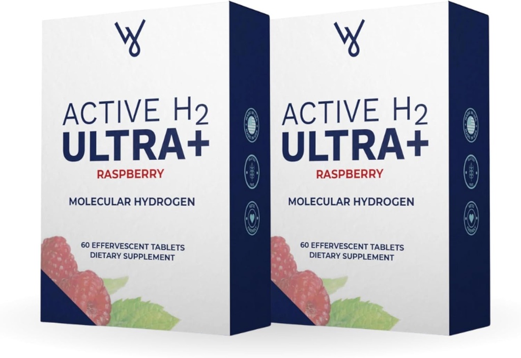 Actieve H2 Ultra+ Waterstof Water Tablet, Natuurlijke Framboos. Optimaliseren van gezondheid, ondersteuning Immuniteit, en balans antioxidanten met voordelen van moleculaire waterstof 120 porties