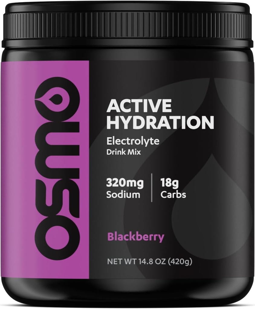 Osmo Active Hydration Electrolyte Powder (20 Servings) - Inclusief natrium, magnesium, kalium, carbs & vitamines, Cane Sugar - Alle natuurlijke ingrediënten, 3X snellere hydratatie, Boosts Power & Endurance
