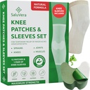 Warming Herbal Knie Patches met 2 Compressie Mouwen - Zelfverwarmende Relief Patches voor mannen en vrouwen, Natuurlijke Ingrediënten voor verzachtende ondersteuning (12 Patch + 2 Compressie Mouwen)