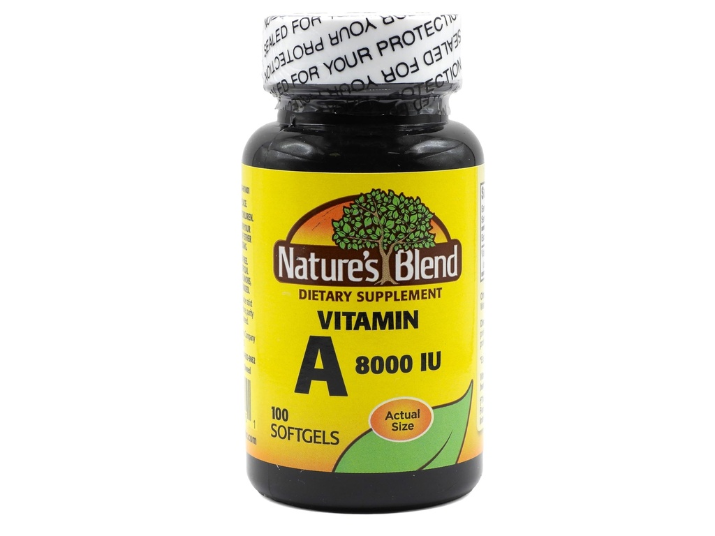 Nature's Blend Vitamine A 8000 IE - 100 Softgels - Ondersteunt Eye Health, Immuunfunctie voor Vision Support