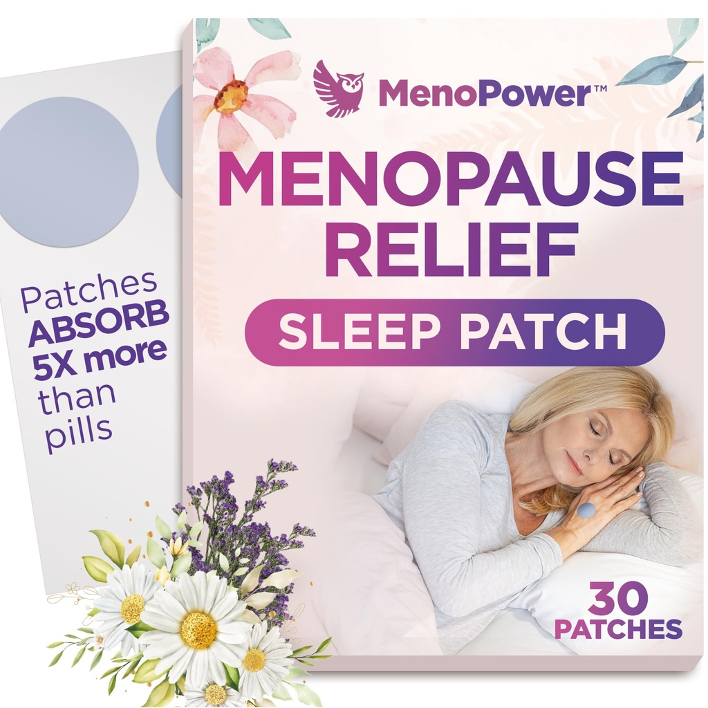 Koelcomfort slaapplaatsen voor vrouwen - Menopauze verlichting voor betere slaaphulp - slaapsupplement voor ontspanning en extra sterkte - ondersteuning warme flitsen, kwaliteit slaap & vermindering vermoeidheid - 30 patches