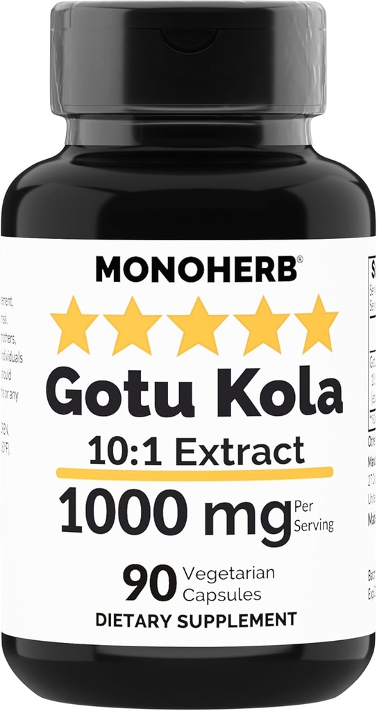 MONOHERB Gotu Kola Extract 1000 mg - 90 Vegetarische Capsules