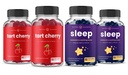 NutraChamps Tart Cherry (2 Pack) & Sleep Gummies (2 Pack) Bundlle for Sleep & Muscle Support