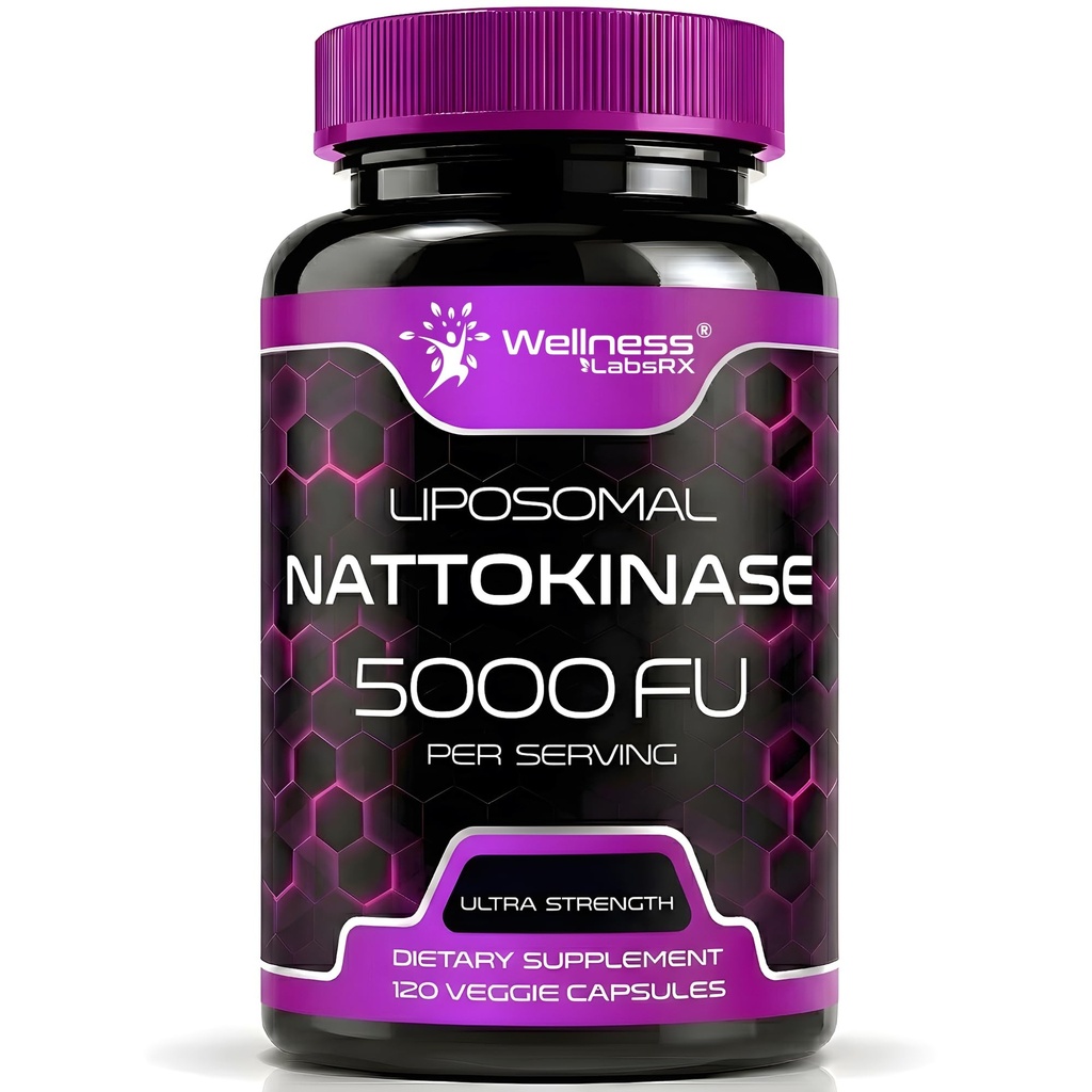 Nattokinase Supplement Capsules 5000 FU, Third-Party Tested Nattokinase 