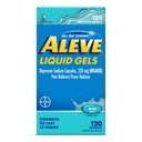 Leve vloeibare capsules, Naproxen natriumcapsules 220 mg (NSAID), pijnreliver/koortsreducer, snelle pijnverlichting, 120 telling