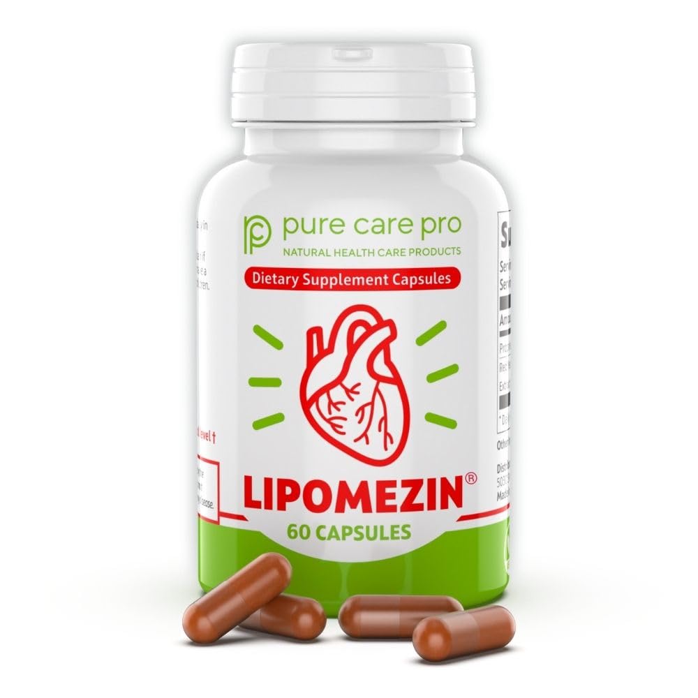 Pure Care Pro Synergistic Cholesterol Support Blend: Red Yeast Rice, Policosanol, Grape Seed & Lespedeza – 60 Vegetarian Capsules
