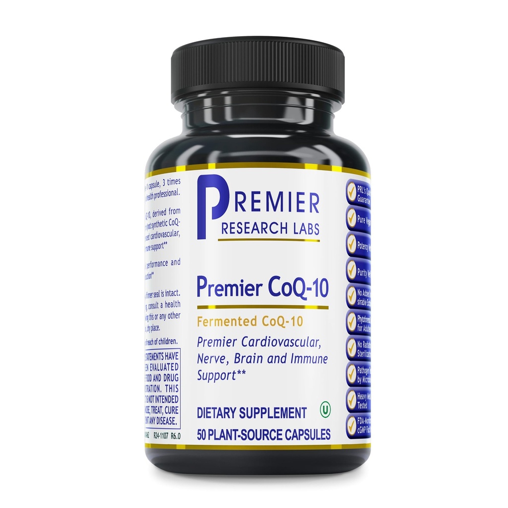 Quantum Nutrition Labs CoQ-10 Gevuld - Co-enzym Q10, Co Q 10 Supplement, 100mg Capsules for Heart Health, Nerve, and Immune Support, Ubichinol Co Enzyme Q-10 met Red Algen - 60 Vegetarian Capsules