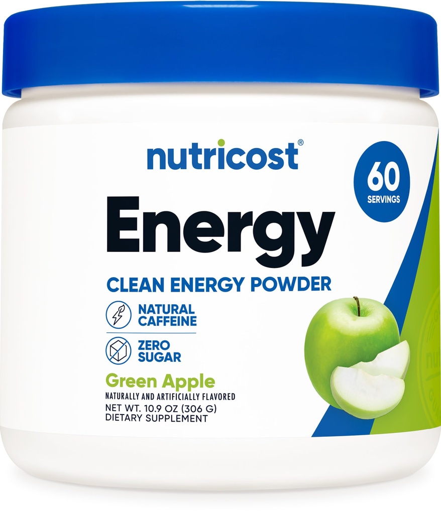 Nutricost Energy Complex (Groene appel) (60 porties) - Clean Energy Powder, 300g Dieetsupplement