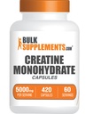 BulkSupplements.com Creatine Monohydraat Capsules - Micronized Creatine Pillen - Glutenvrij, 7 Capsules per Serving (5000mg), 420 Tellen (Pack of 1)