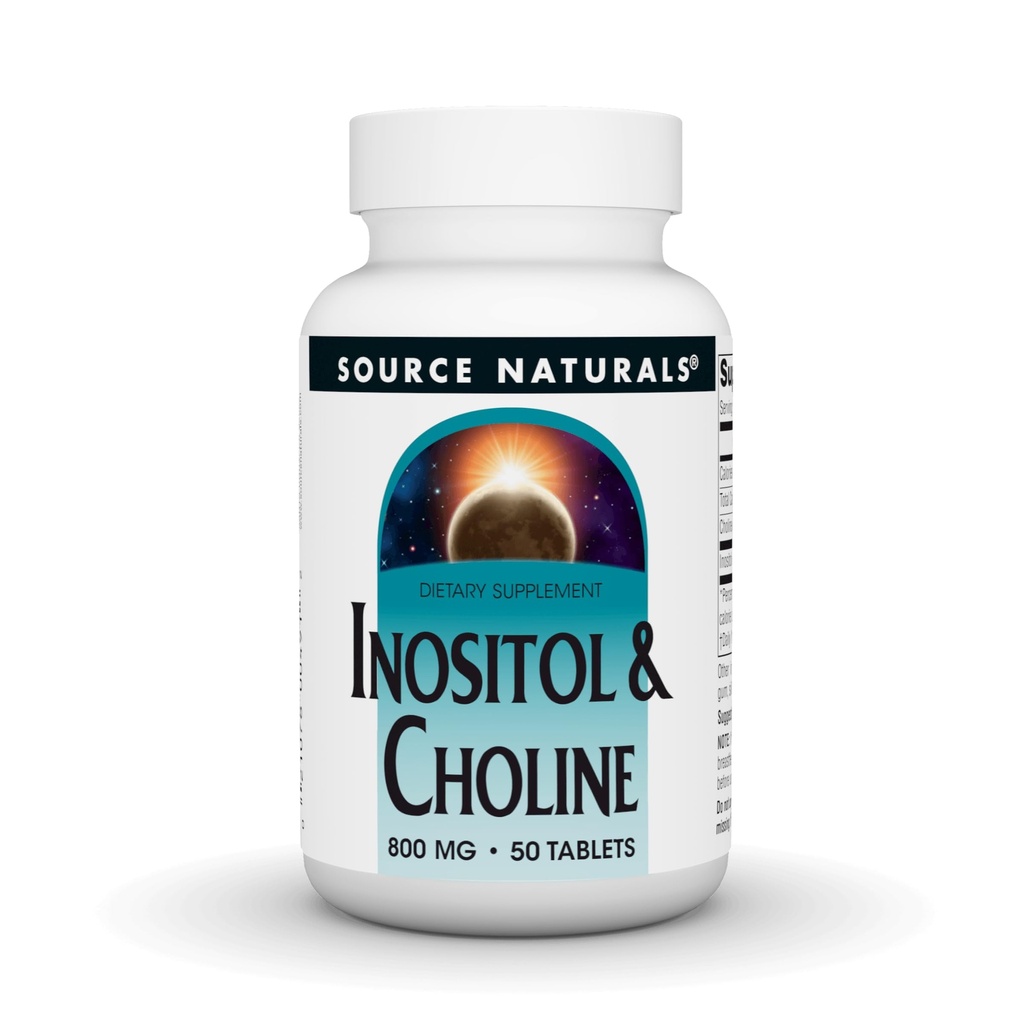 Bron Naturals Inositol & Choline 800 mg Ondersteunt gezonde zenuwfunctie - 50 tabletten