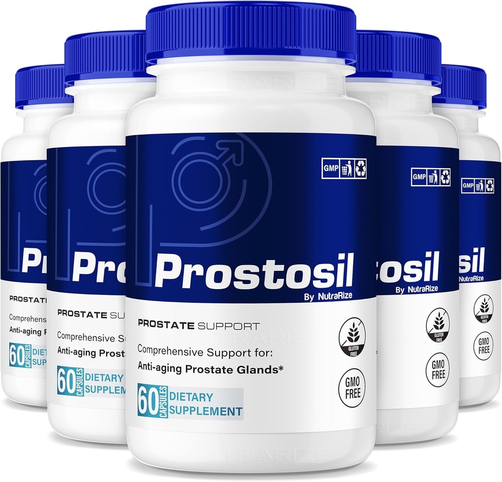 (5 Pack) Prostosil Capsules, alle natuurlijke formule voor Prostaat gezondheid ondersteuning, maximale sterkte kruidensupplement voor controle en algemene gezondheid, Prosto sil vitamine pillen Officiële beoordeling (300 capsules)