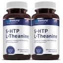 5-HTP Formule voor Stress Relief en ontspanning ondersteuning voor tieners en volwassenen met 5-HTP, L-Theanine, Vitamine B6, Vitamine B12, Magnesium - Doctor Geformuleerd - Magnesium Stearate Free - 60 capsules.