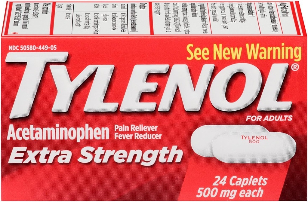 TYLENOL Extra sterkte acetaat 500 mg caplets 24 elk