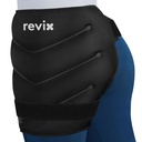 REVIX Extra Large Hip Ice Pack Wrap Na Chirurgie, Herbruikbare Gel Cold Pack voor Hip Vervanging Herstel, Ischiatische Zenuw, Koude Therapie Hip Flexor Compressie Wrap, Zwart