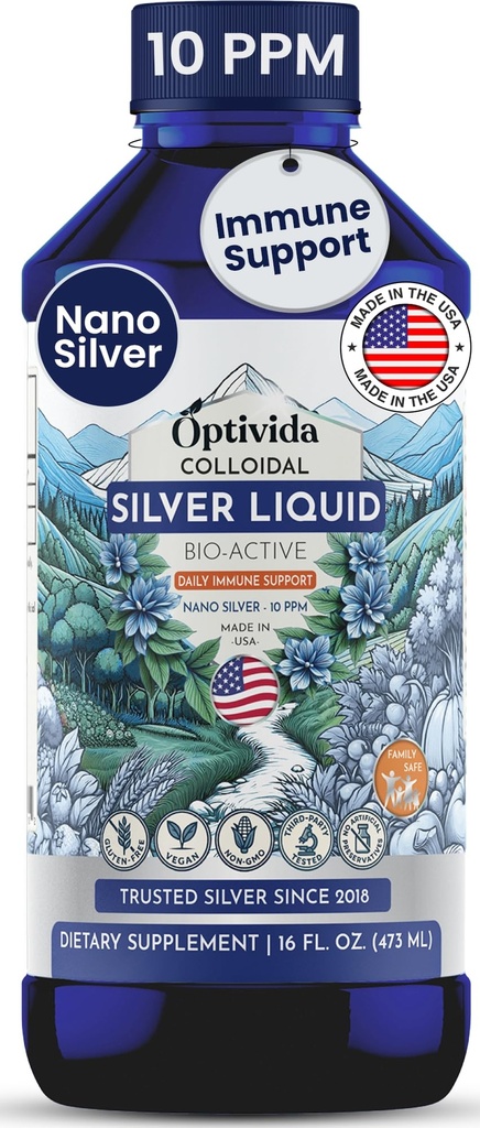 Optivida Health Nano Collificated Silver Liquid (1 LB) 