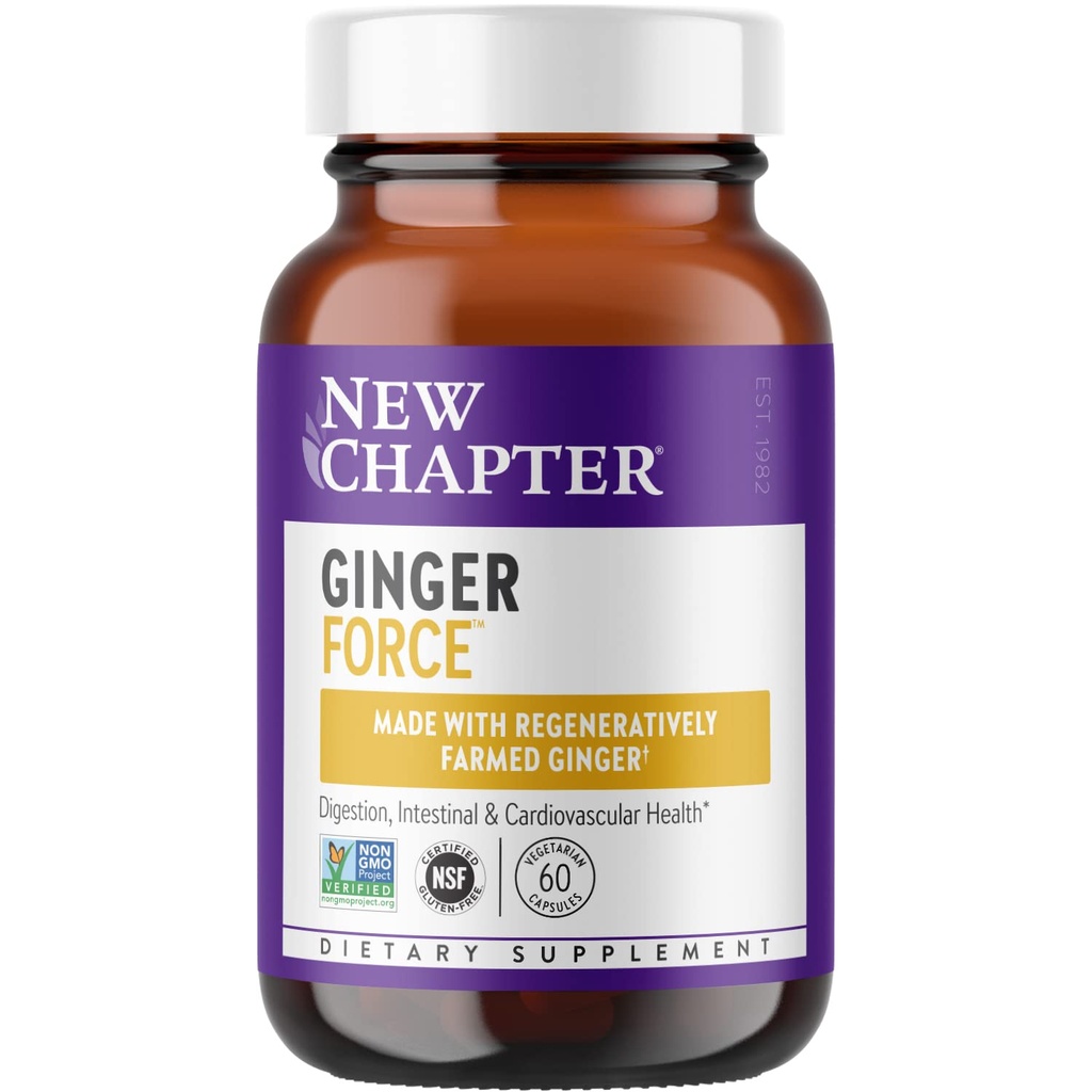 Nieuw hoofdstuk Ginger Supplement Force met Superkritische Biologische + Niet-GMO Ingrediënten Vegetarische Capsules, 60 Tellen