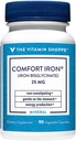 Vitamin Shoppe Comfort Iron 25MG, klinisch bestudeerd Iron Bisglycinaat, Energy Production & Immune Support, Gentle & Non-Constipating Supplement (90 Veggie Capsules)